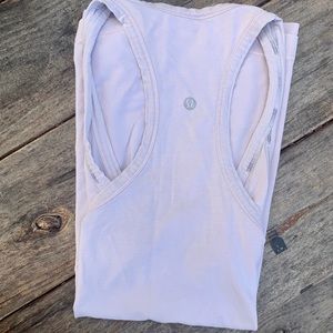 Grey/blush Lululemon cool racerback tank. Size 4.